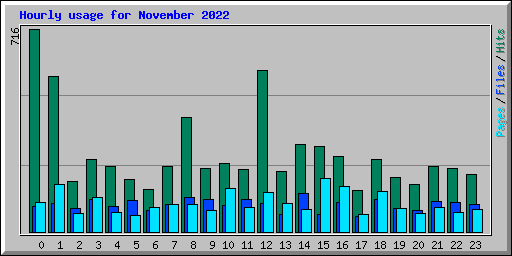Hourly usage for November 2022